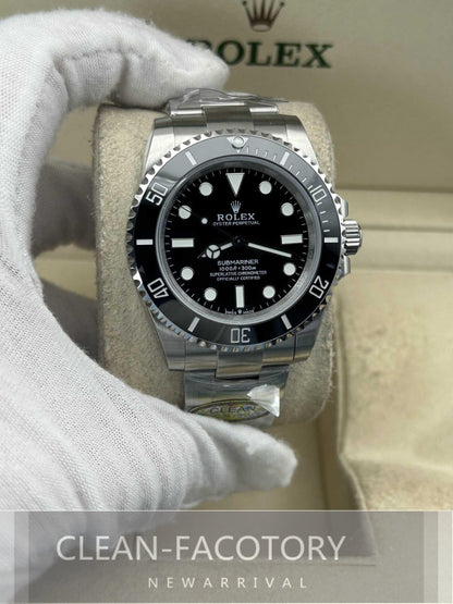 Submariner 114060 No Date 40mm Black Ceramic Bezel Clean Factory