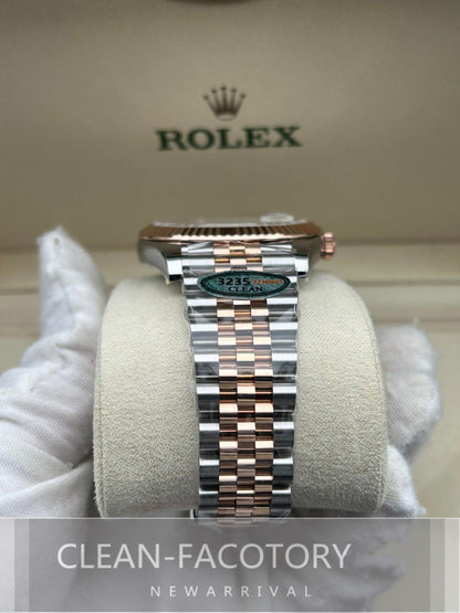 Datejust 41mm 126331 Jubilee Grey Fluted Dial Two-Tone 18K Rose Gold Wrapped Clean Factory
