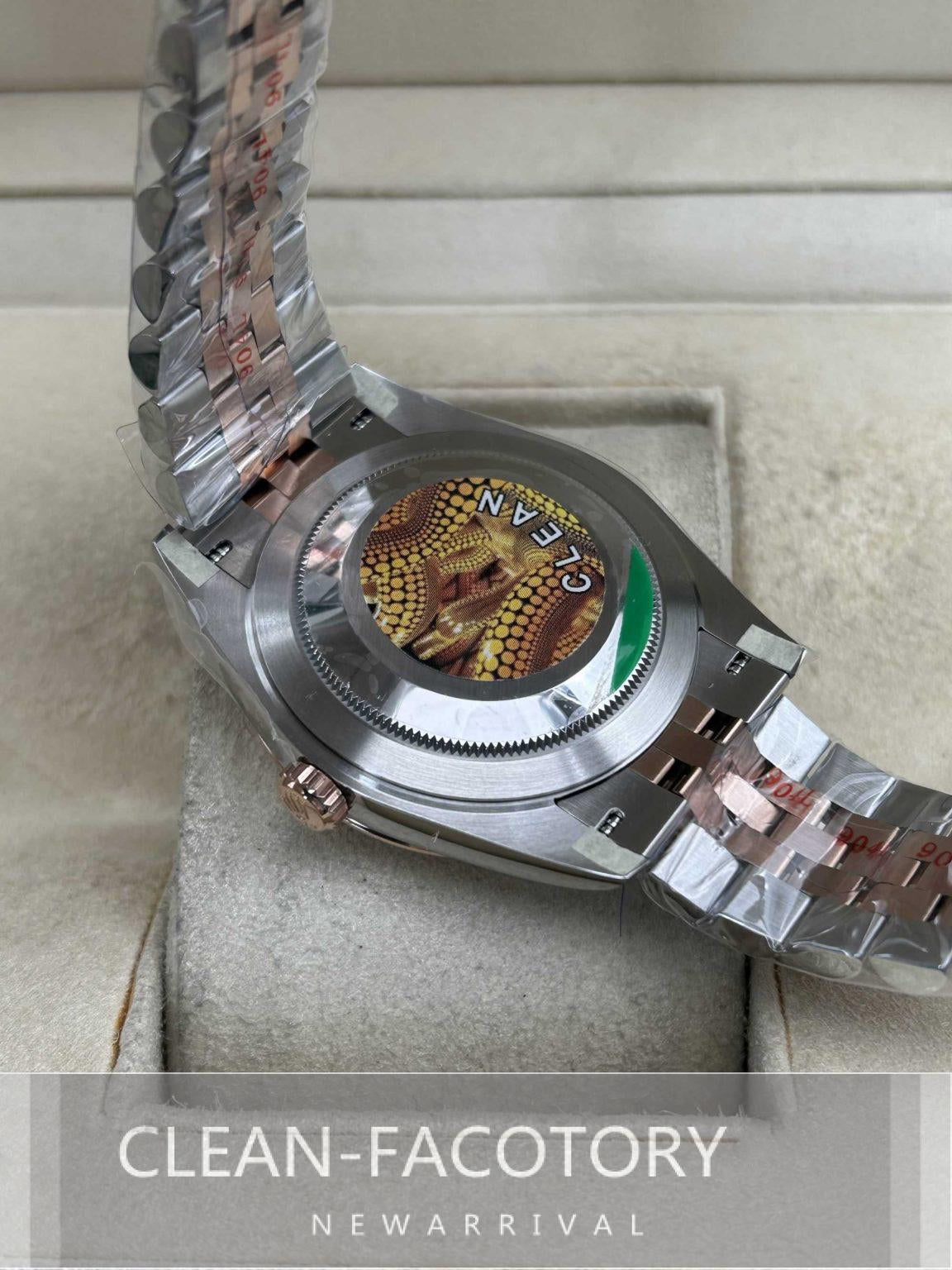 Datejust 41mm 126331 Jubilee Grey Fluted Dial Two-Tone 18K Rose Gold Wrapped – Clean Factory