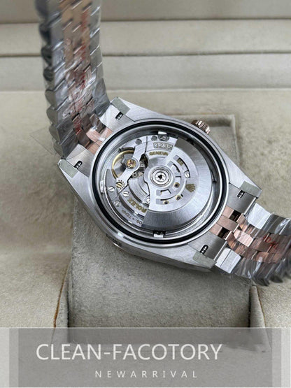 Datejust 41mm 126331 Jubilee Grey Fluted Dial Two-Tone 18K Rose Gold Wrapped – Clean Factory