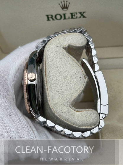 Datejust 41mm 126331 Jubilee Grey Fluted Dial Two-Tone 18K Rose Gold Wrapped – Clean Factory