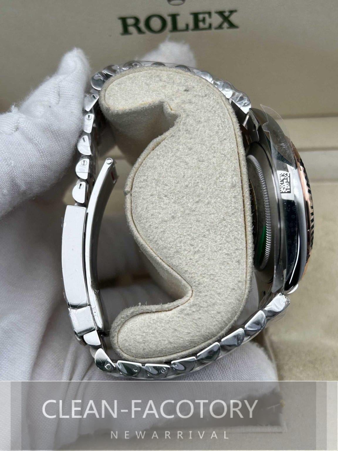 Datejust 41mm 126331 Jubilee Grey Fluted Dial Two-Tone 18K Rose Gold Wrapped – Clean Factory