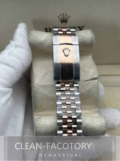 Datejust 41mm 126331 Jubilee Grey Fluted Dial Two-Tone 18K Rose Gold Wrapped – Clean Factory