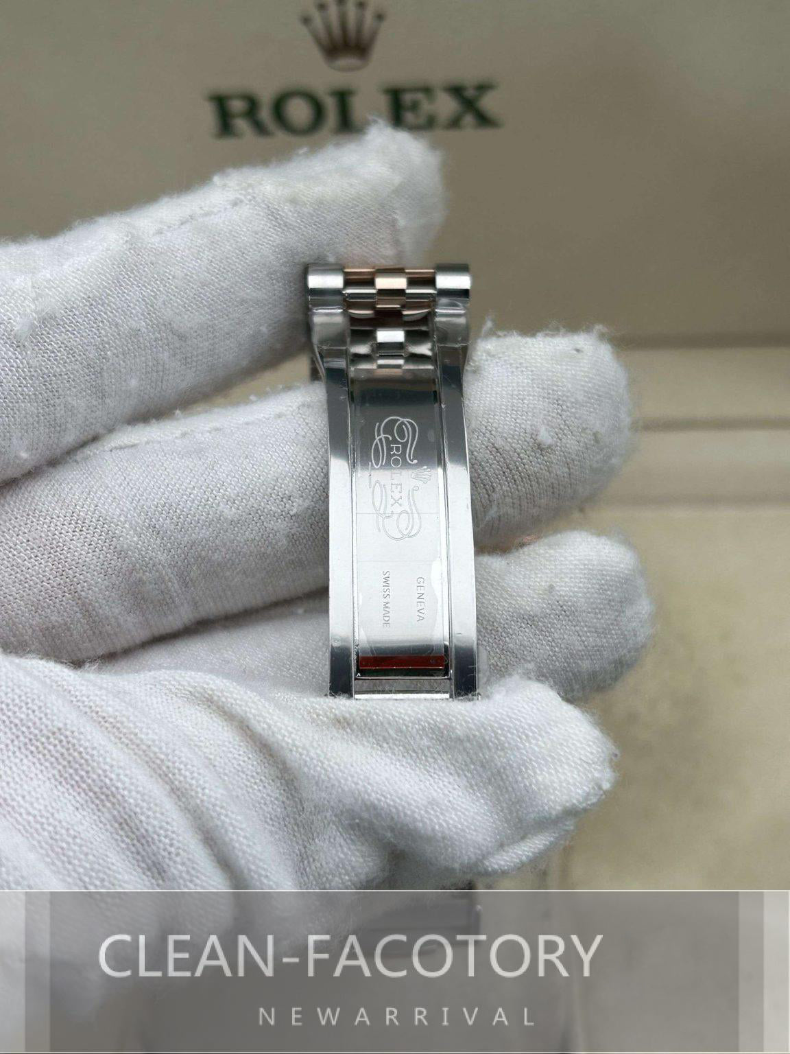 Datejust 41mm 126331 Jubilee Grey Fluted Dial Two-Tone 18K Rose Gold Wrapped – Clean Factory