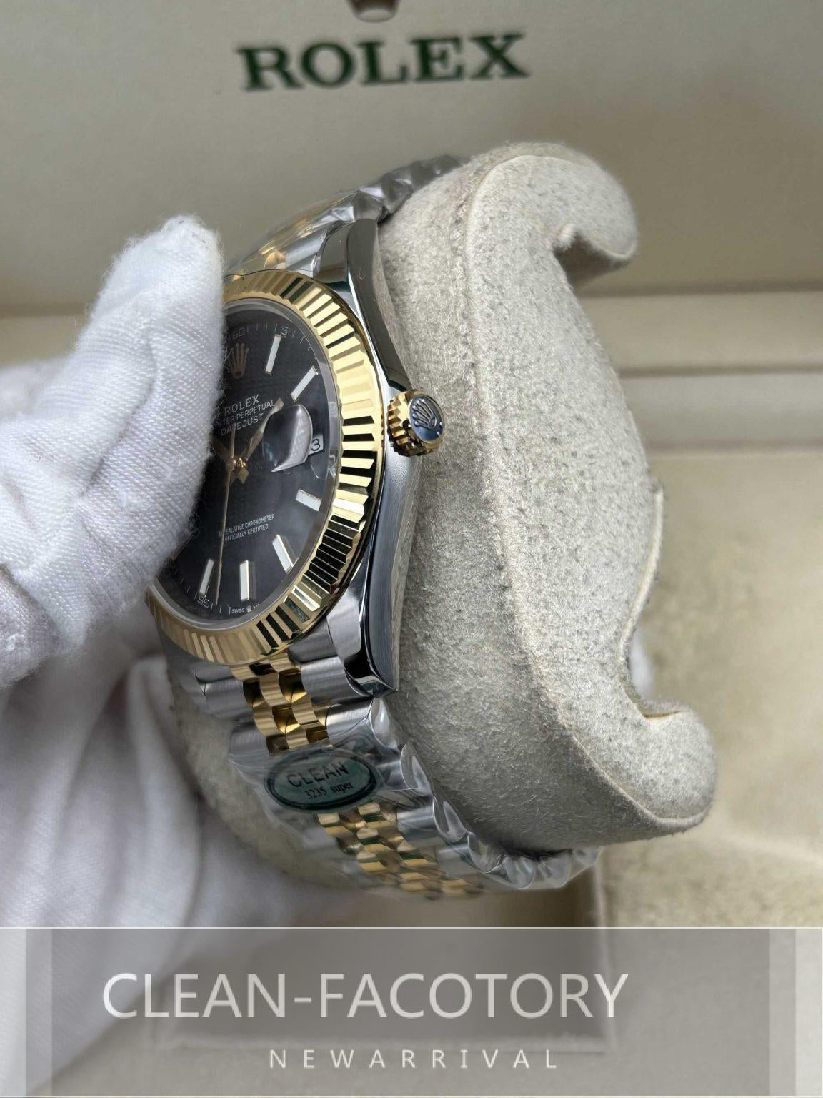 Datejust 41mm 126333 Jubilee Two-Tone Black Dial Yellow Gold Fluted Bezel Clean Factory