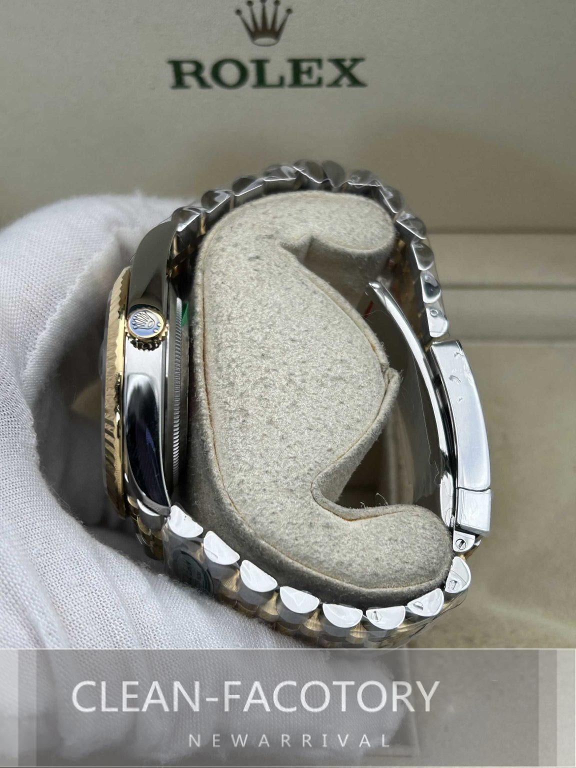 Datejust 41mm 126333 Jubilee Two-Tone Black Dial Yellow Gold Fluted Bezel Clean Factory