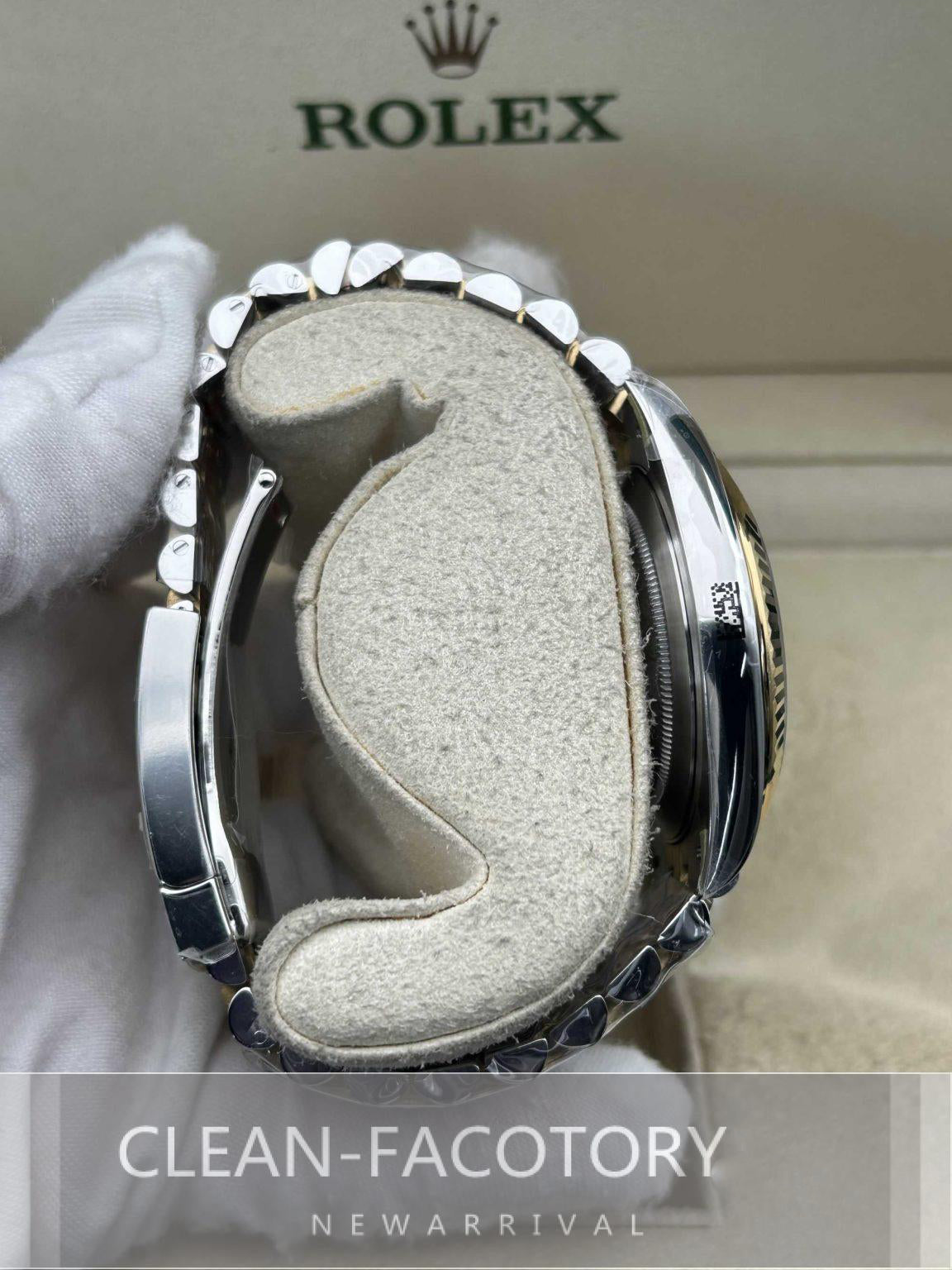 Datejust 41mm 126333 Jubilee Two-Tone Black Dial Yellow Gold Fluted Bezel Clean Factory