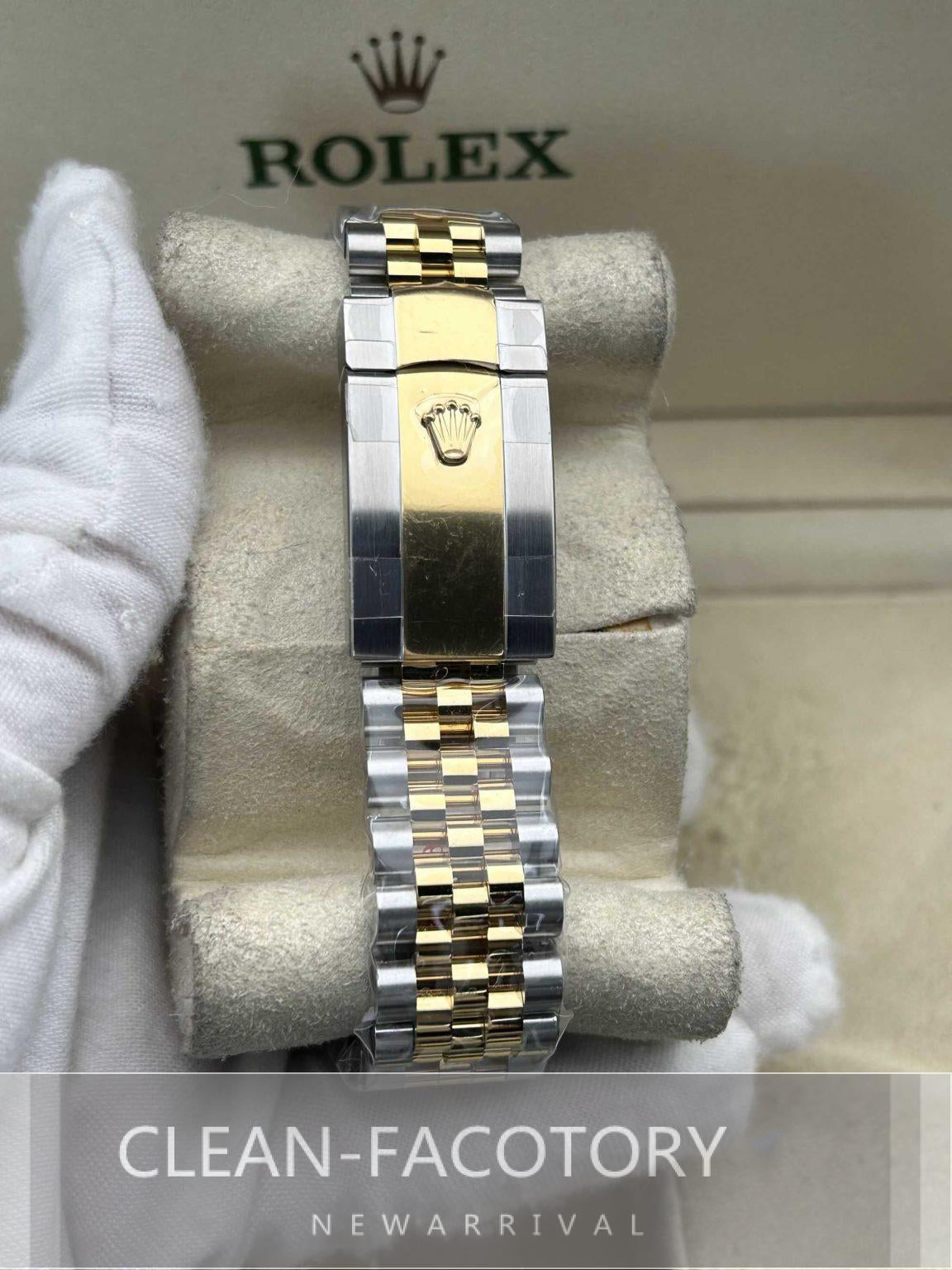 Datejust 41mm 126333 Jubilee Two-Tone Black Dial Yellow Gold Fluted Bezel Clean Factory