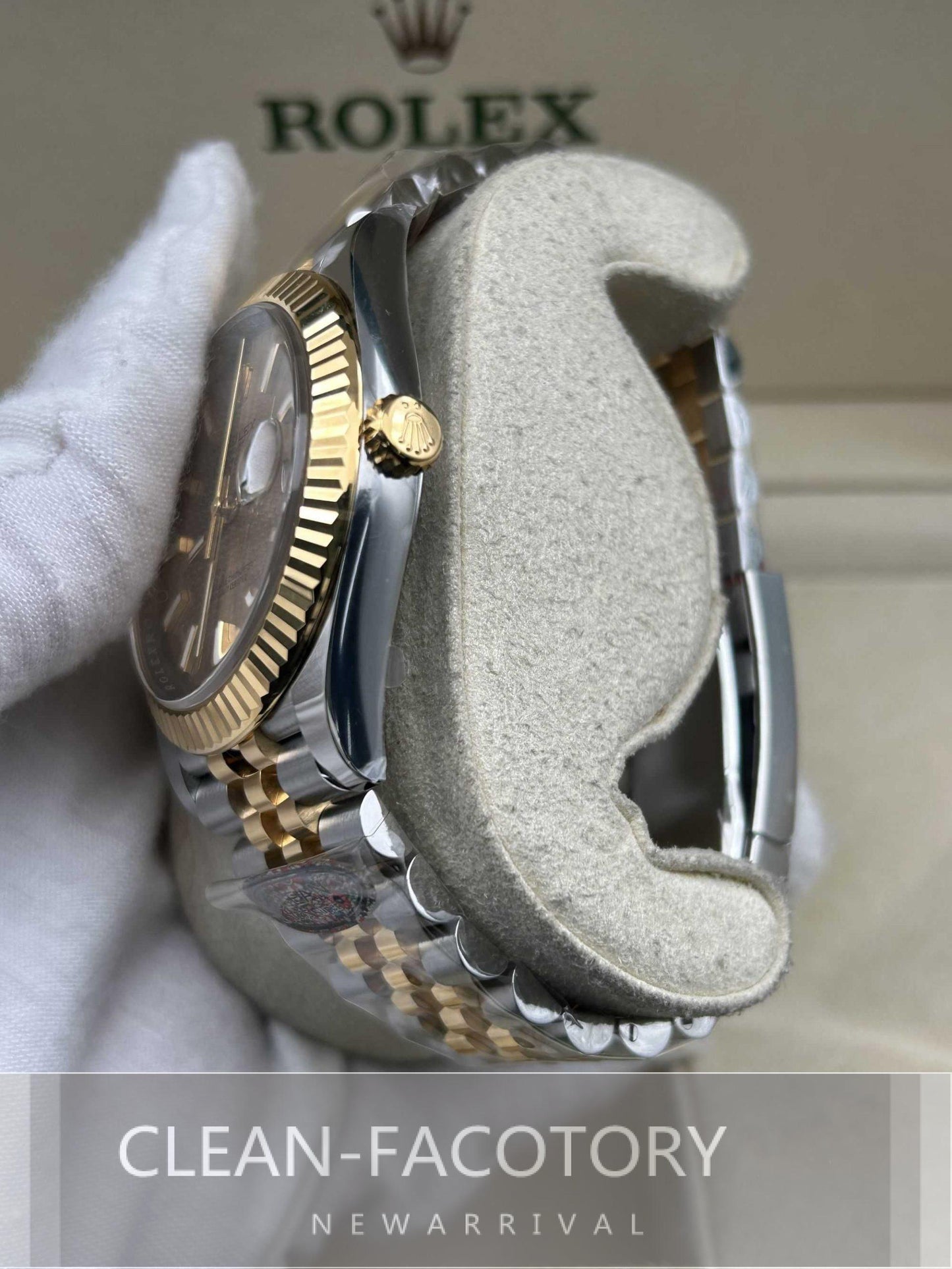 Datejust 41mm 126333 Jubilee Two-Tone Yellow Gold Dial Fluted Bezel 18K Gold Clean Factory