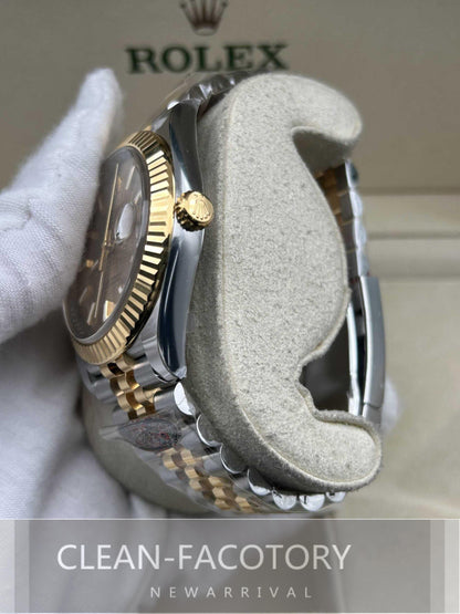 Datejust 41mm 126333 Jubilee Two-Tone Yellow Gold Dial Fluted Bezel 18K Gold Clean Factory