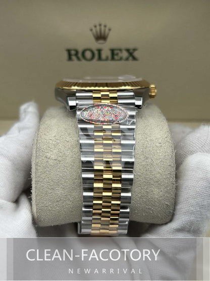 Datejust 41mm 126333 Jubilee Two-Tone Yellow Gold Dial Fluted Bezel 18K Gold Clean Factory