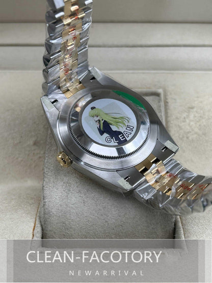 Datejust 41mm 126333 Jubilee Two-Tone “Wimbledon Dial” Yellow Gold Fluted Bezel Clean Factory