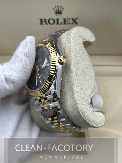 Datejust 41mm 126333 Jubilee Two-Tone “Wimbledon Dial” Yellow Gold Fluted Bezel Clean Factory