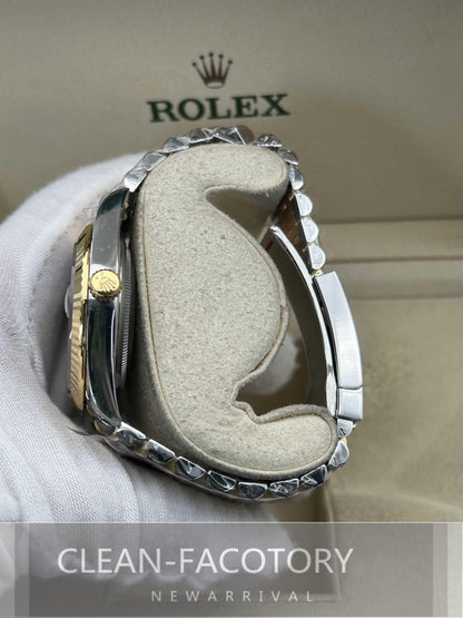 Datejust 41mm 126333 Jubilee Two-Tone “Wimbledon Dial” Yellow Gold Fluted Bezel Clean Factory