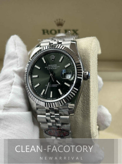 Datejust 41mm 126334 Jubilee Green Dial White Gold Fluted Bezel