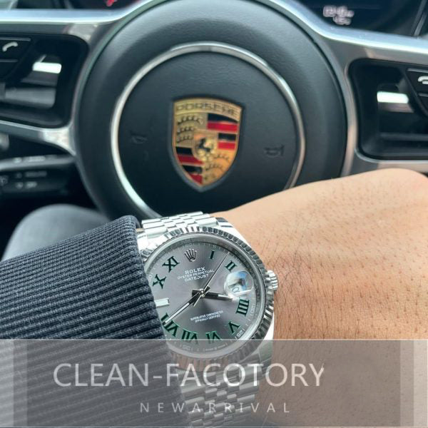 Datejust 41mm 126334 Slate Grey Dial Jubilee White Gold Fluted Bezel Clean Factory