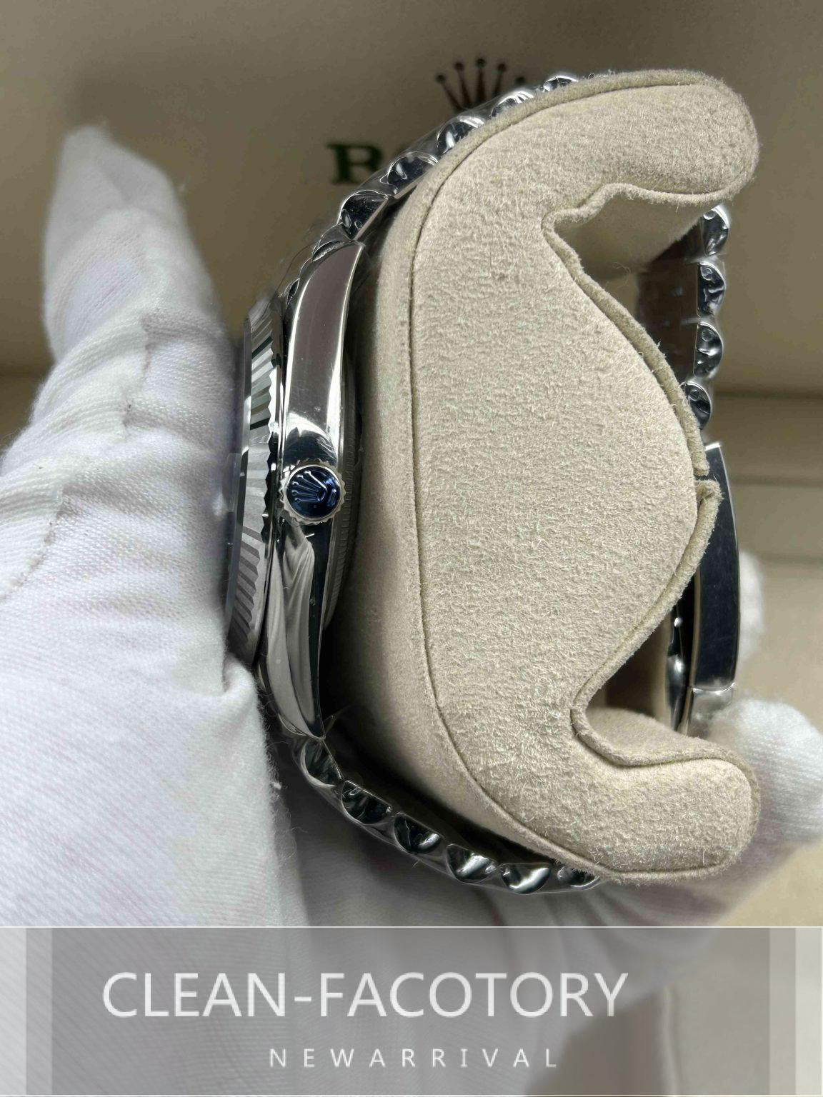 Datejust 41mm Jubilee Blue Dial White Gold Fluted Bezel Clean Factory