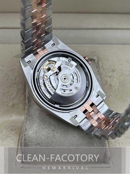 Datejust 41mm 126331 Jubilee Two-Tone Rose Gold Slate Grey Dial Fluted Bezel Clean Factory