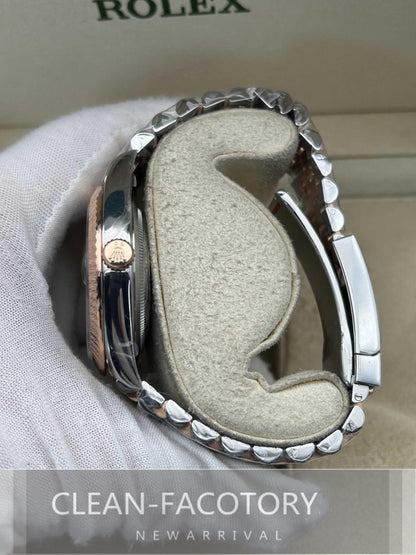 Datejust 41mm 126331 Jubilee Two-Tone Rose Gold Slate Grey Dial Fluted Bezel Clean Factory