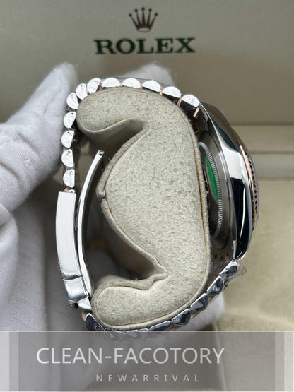 Datejust 41mm 126331 Jubilee Two-Tone Rose Gold Slate Grey Dial Fluted Bezel Clean Factory