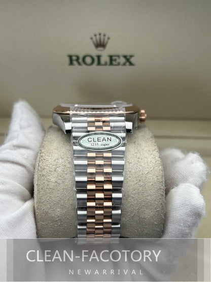 Datejust 41mm 126331 Jubilee Two-Tone Rose Gold Slate Grey Dial Fluted Bezel Clean Factory