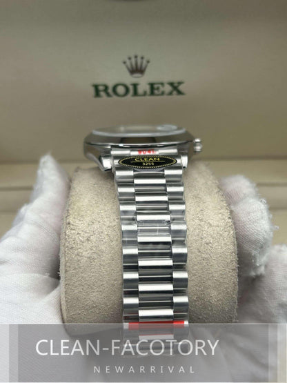 Day-Date 228206 40mm Ice Blue Dial Baguette Diamonds President Clean Factory