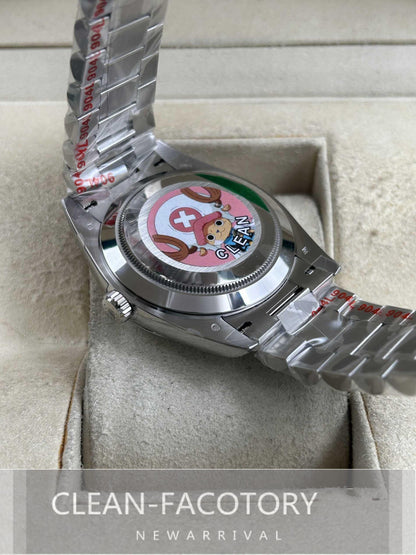 Day-Date 228206 40mm Ice Blue Dial Baguette Diamonds President Clean Factory