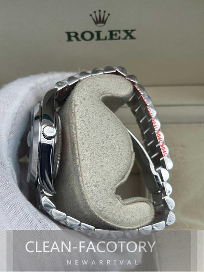 Day-Date 228206 40mm Ice Blue Dial Baguette Diamonds President Clean Factory