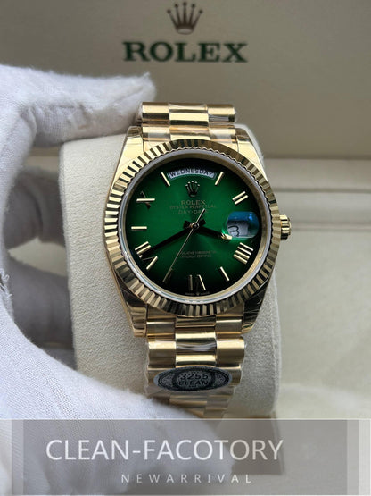 Day-Date 228235 40mm Green Ombre Dial Rose Gold President Clean Factory