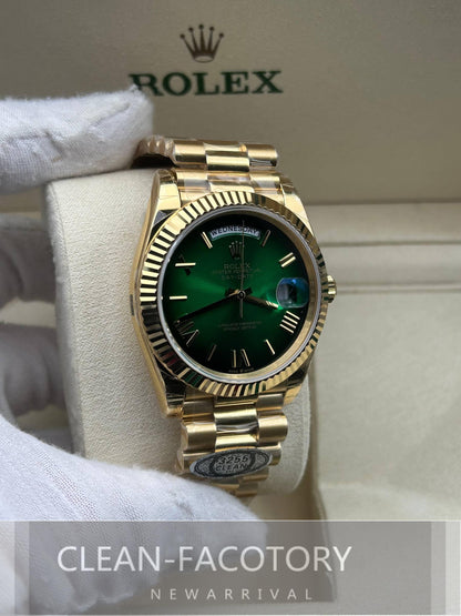 Day-Date 228235 40mm Green Ombre Dial Rose Gold President Clean Factory