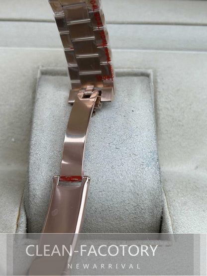 Day-Date 228235 40mm Rose Gold Chocolate Dial Baguette Diamonds President Clean Factory