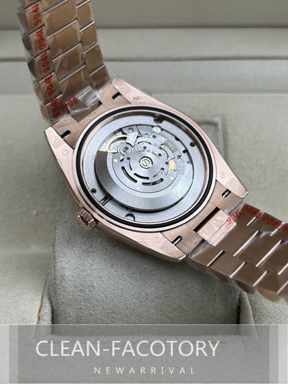 Day-Date 228235 40mm Rose Gold Chocolate Dial Baguette Diamonds President Clean Factory