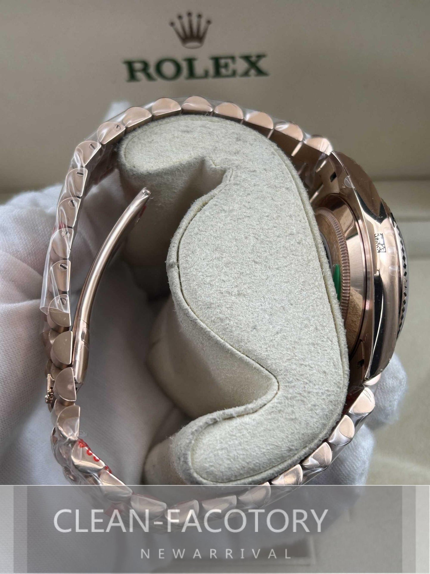 Day-Date 228235 40mm Rose Gold Chocolate Dial Baguette Diamonds President Clean Factory