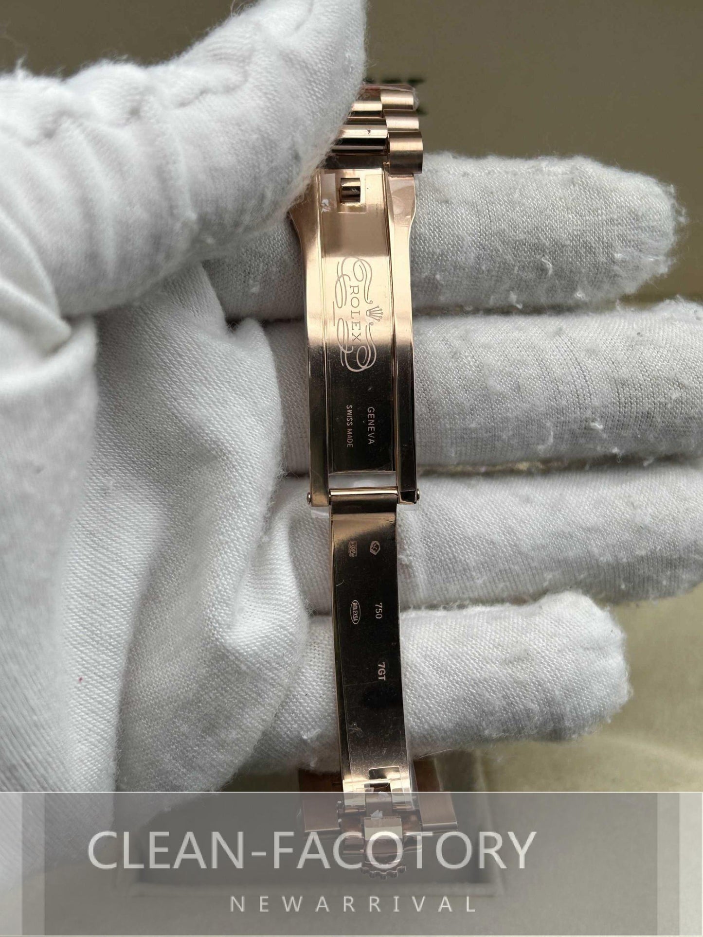 Day-Date 228235 40mm Rose Gold Eisenkiesel Dial Baguette Diamonds President Clean Factory