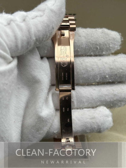 Day-Date 228235 40mm Rose Gold Eisenkiesel Dial Baguette Diamonds President Clean Factory