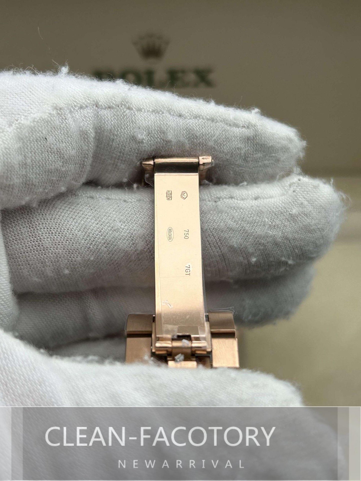 Day-Date 228235 40mm Rose Gold Eisenkiesel Dial Baguette Diamonds President Clean Factory