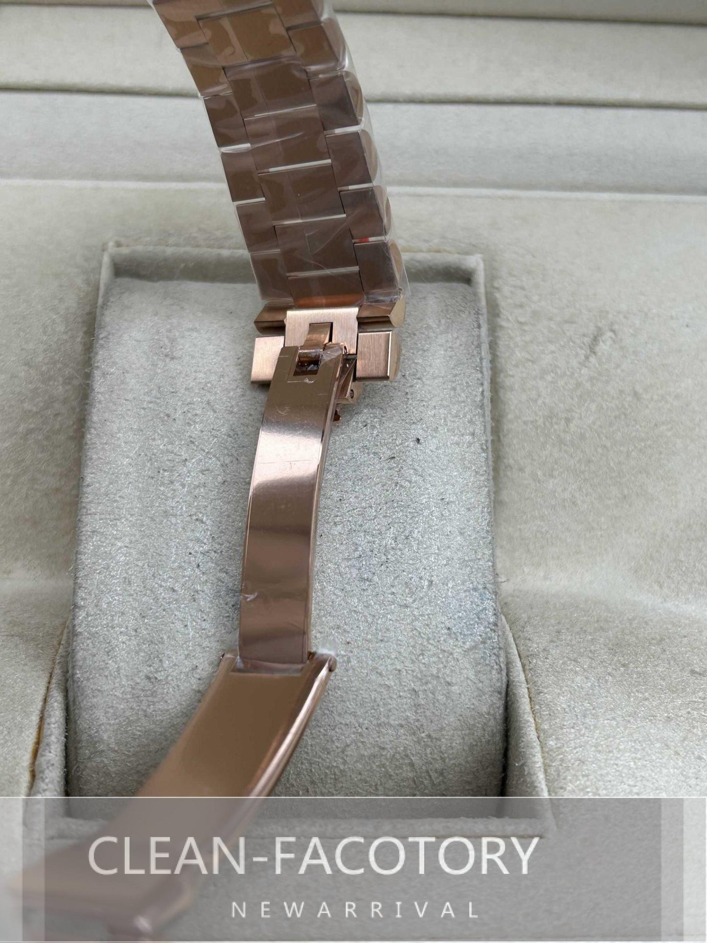 Day-Date 228235 40mm Rose Gold Eisenkiesel Dial Baguette Diamonds President Clean Factory