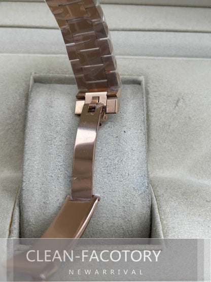 Day-Date 228235 40mm Rose Gold Eisenkiesel Dial Baguette Diamonds President Clean Factory