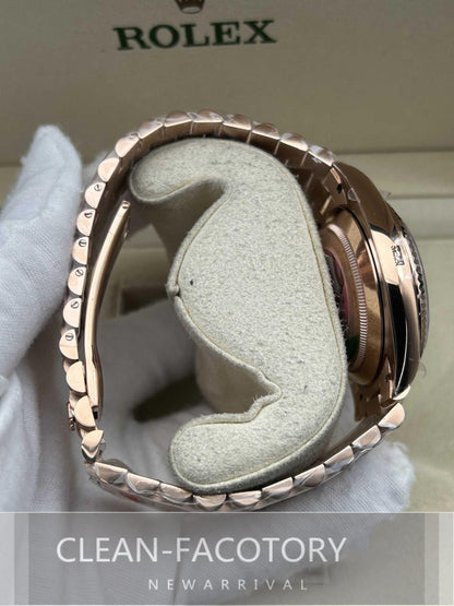 Day-Date 228235 40mm Rose Gold Olive Green Dial President Clean Factory