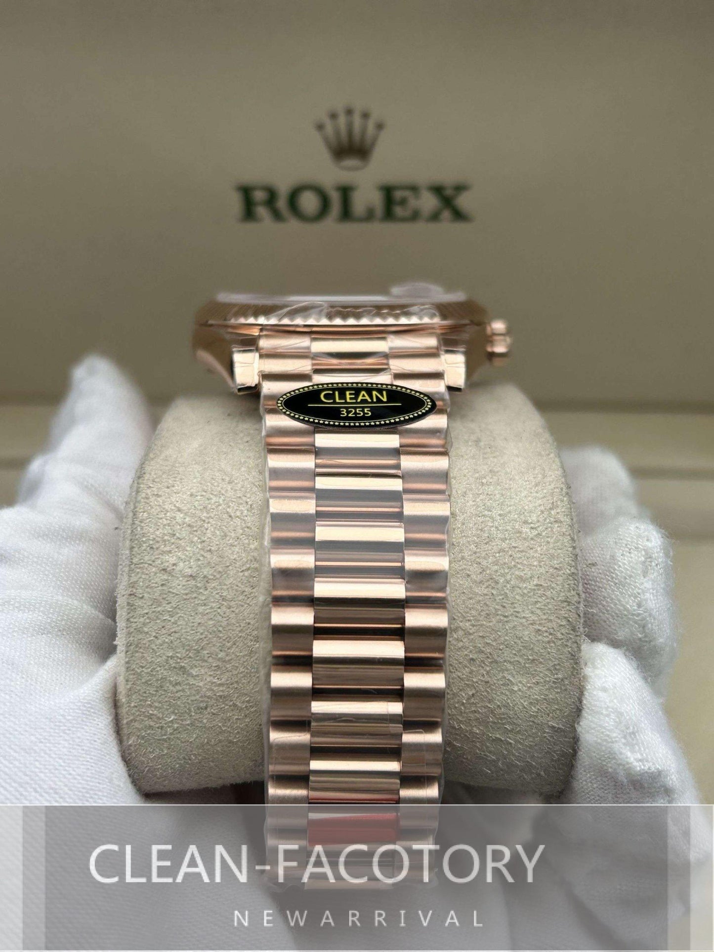 Day-Date 228235 40mm Rose Gold Olive Green Dial President Clean Factory