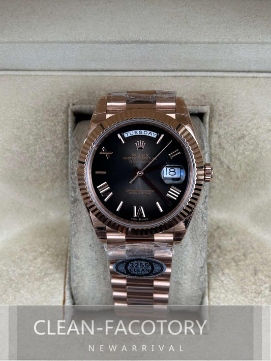Day-Date 228235 40mm Slate Ombre Dial Rose Gold President Clean Factory