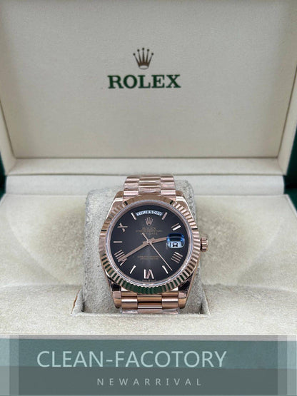 Day-Date 228235 40mm Slate Ombre Dial Rose Gold President Clean Factory