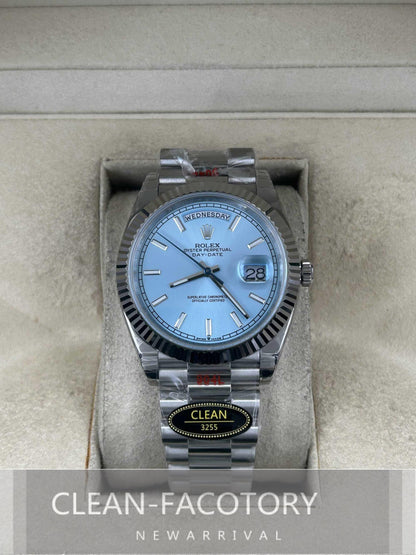 Day-Date 228236 40mm Ice Blue Dial Platinum President Clean Factory