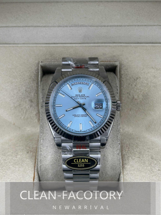 Day-Date 228236 40mm Ice Blue Dial Platinum President Clean Factory
