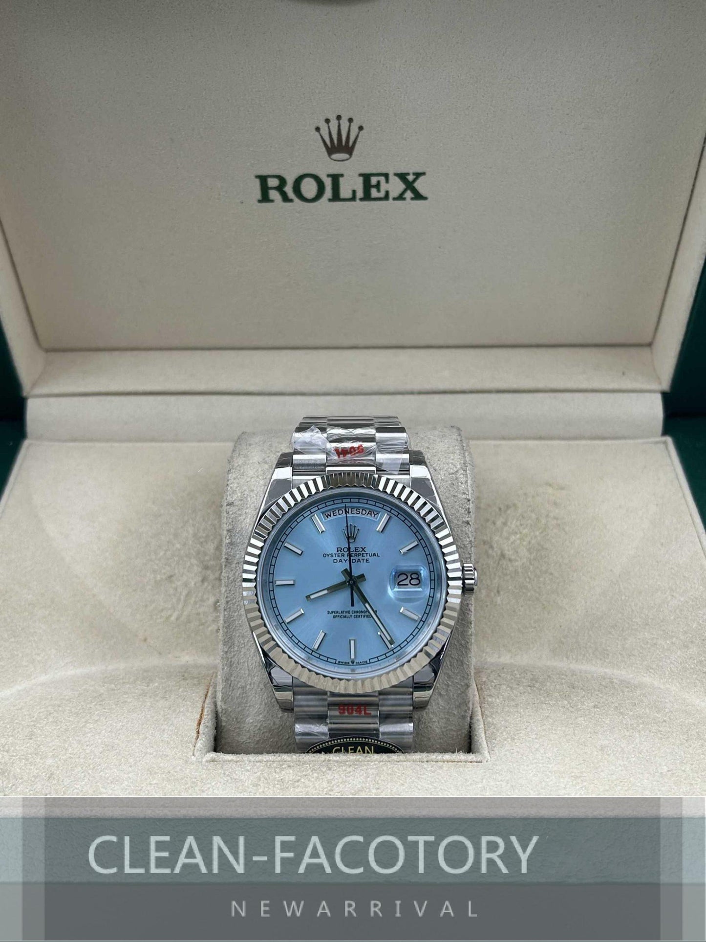Day-Date 228236 40mm Ice Blue Dial Platinum President Clean Factory