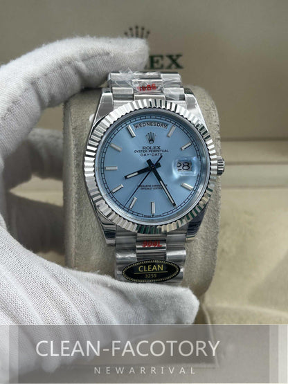 Day-Date 228236 40mm Ice Blue Dial Platinum President Clean Factory