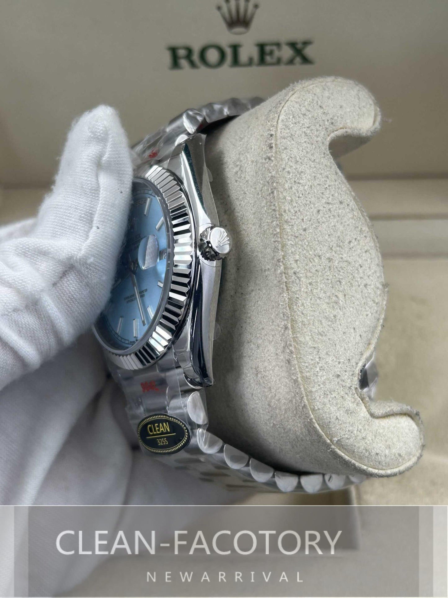 Day-Date 228236 40mm Ice Blue Dial Platinum President Clean Factory