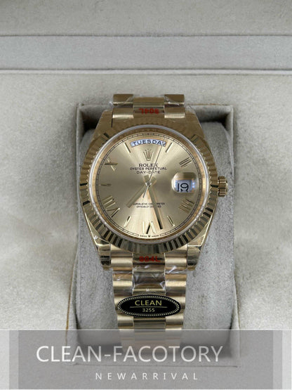 Day-Date 228238 40mm Yellow Gold 18K President Roman Markers Clean Factory