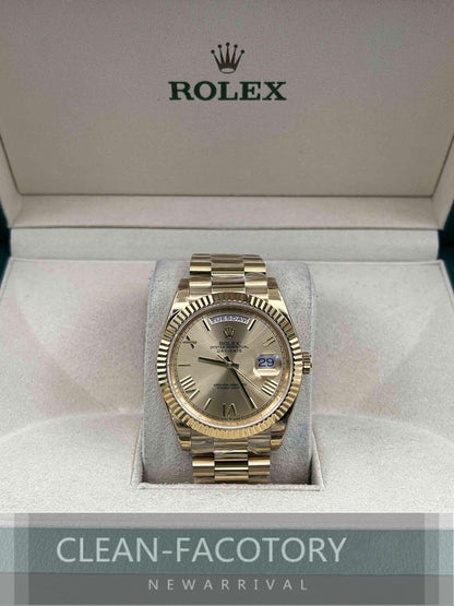 Day-Date 228238 40mm Yellow Gold 18K President Roman Markers Clean Factory