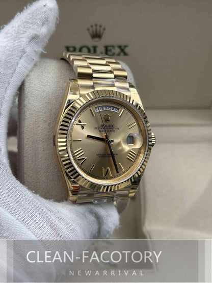 Day-Date 228238 40mm Yellow Gold 18K President Roman Markers Clean Factory